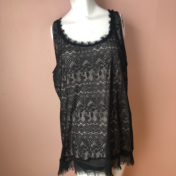 CAbi | Tops | Cabi Black Lace Tank | Poshmark